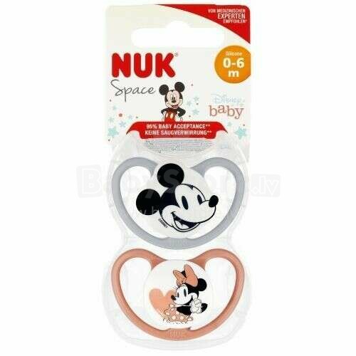 9806 SILICONE pacifier SPACE MICKEY MOUSE 0-6 2PCS/BOX 537027, 175281