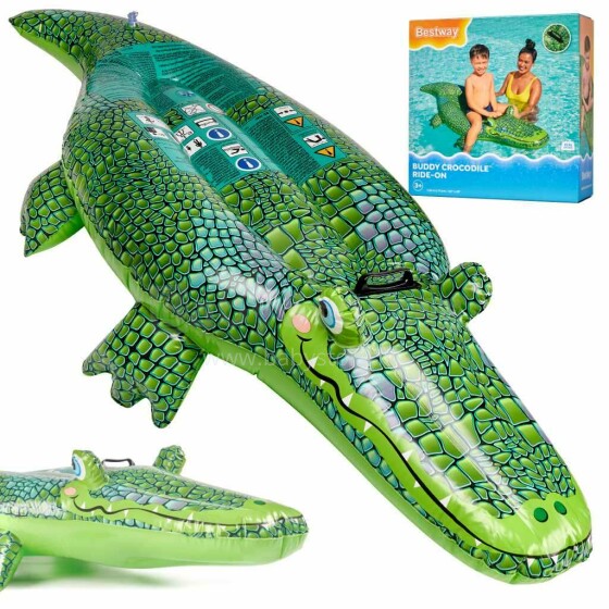 Ikonka Art.KX4005 BESTWAY 41477 Piepūšamā rotaļlieta krokodils