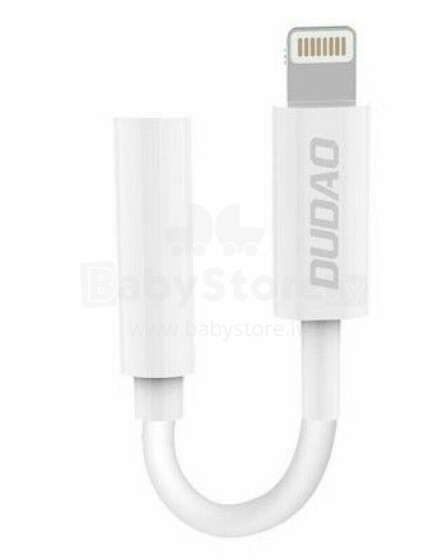 Dudao audio adapter headphone adapter Lightning to mini jack 3.5mm White