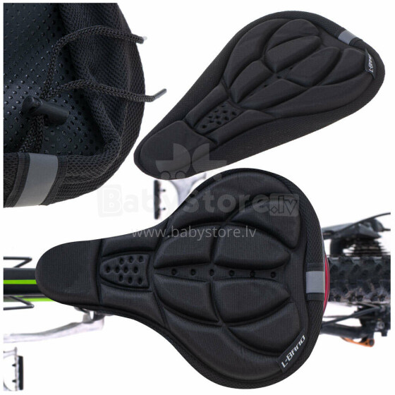 Ikonka Art.KX5052 L-BRNO Gēla velosipēda sēdekļa pārvalks 3D pārvalks