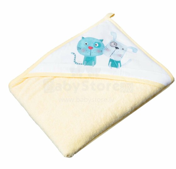 Tega Baby Towel Cat/Dog Art.PK-008  vaikiškas medvilninis rankšluostis su gobtuvu 80 * 80 cm