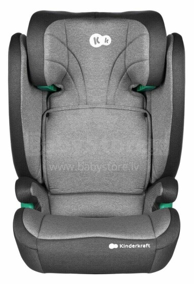 KinderKraft Junior Fix Art.KCJUFI20GRY0000 Rocket Grey Juoda vaikiška automobilinė kėdutė (15-36 kg)