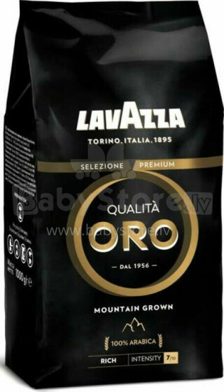 Kafijas pupiņas Lavazza Qualita Oro Black Mountain Grown 1 Kg
