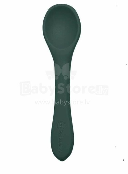 La Bebe™ Basic  Silicone Spoon Art.169082 Misty Green Mīkstā silikona karote 14 cm,no 6 mēn