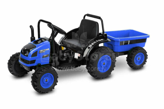 BATTERY RIDE-ON VEHICLE TRACTOR HECTOR BLUE