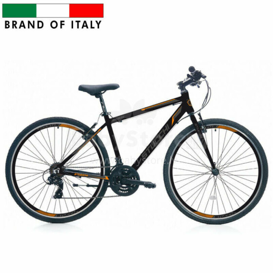 Viriešu velosipēds Stucchi MTB Man 1WX300A – Black/Orange (Ramja izmērs 46 cm, Rata izmērs: 28”)