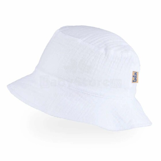 TuTu Hat Art.6654 White hat-panama with laces