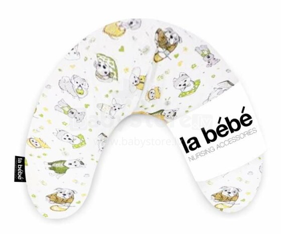 La Bebe™ Mimi Nursing Cotton Pillow Art.17001 Dogs Подкова для сна, кормления малыша (гречиха) 19x46 cm
