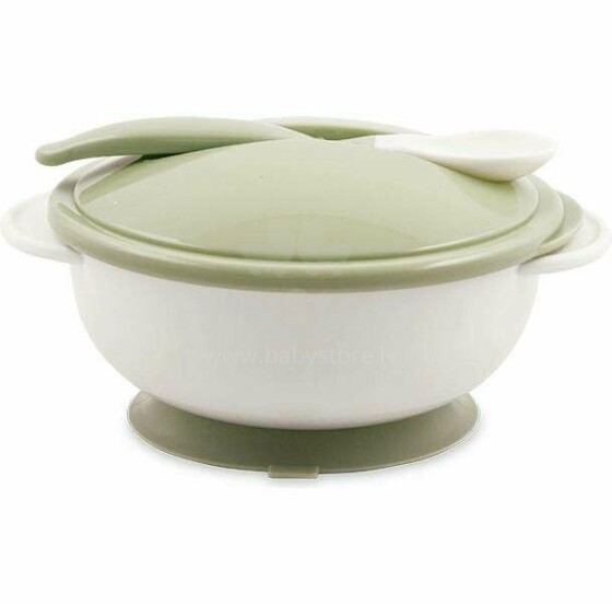 Lorelli Bowl Art.10230400006 Mint Green Тарелка - контейнер с ложкой на присоске