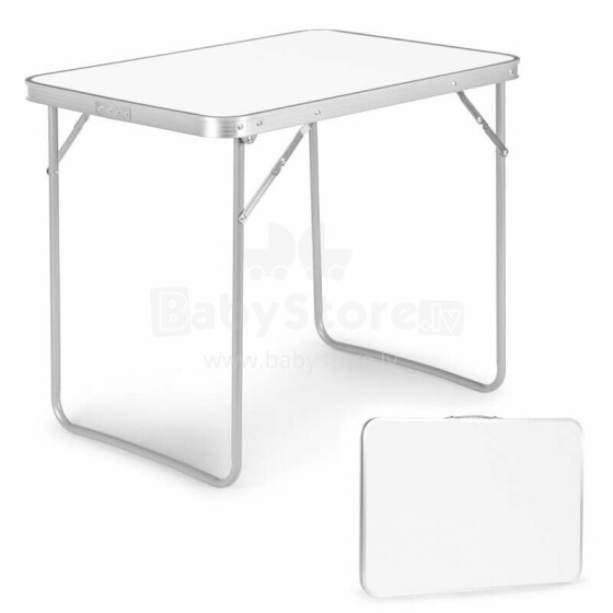 Стол туристический, стол для пикника, складной верх, 80х60 см, белый