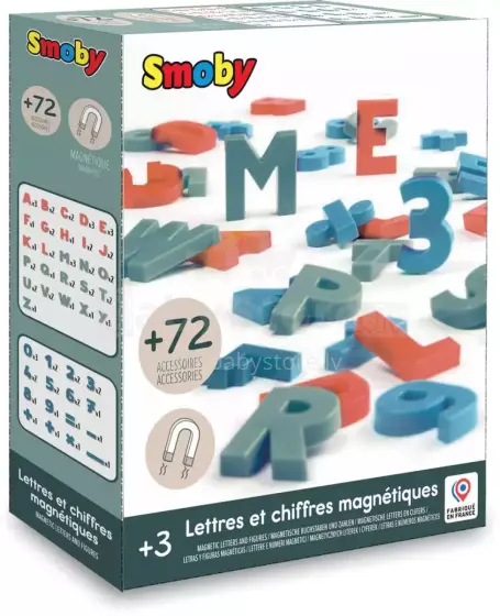 Smoby Magnetic Letters & Numbers Art.430108S Магнитные буквы 72 шт