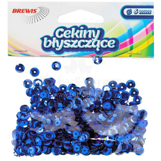 CEKINY HOLOGRAMOWE 6mm - NIEBIESKI