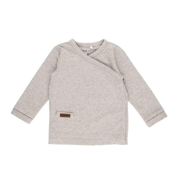 Little Dutch Wrap Shirt Art.2019692  Grey Melange  Zīdaiņu kokvilnas krekliņš