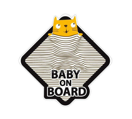 Baby On Board Art.177647 Наклейка для автомобиля 13x13см