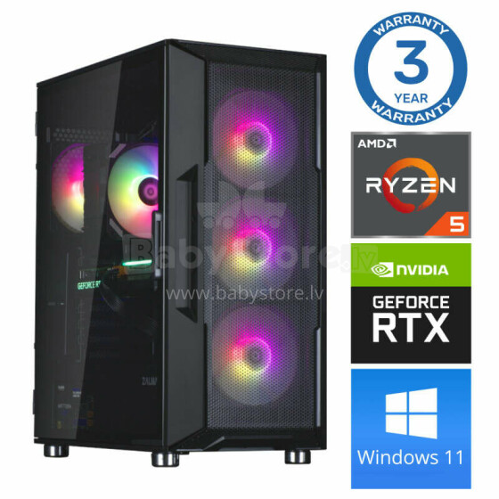 INTOP Ryzen 5 5500 16GB 1TB SSD M.2 NVME RTX3050 6GB WIN11 Pro