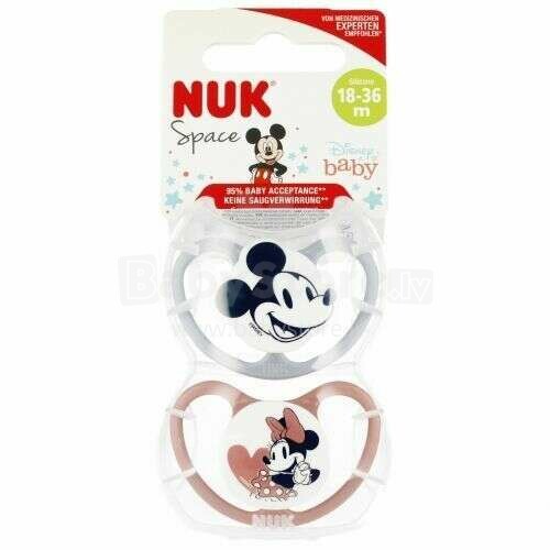 9851 SILICONE pacifier SPACE MICKEY MOUSE 18-36 2PCS/BOX 529114