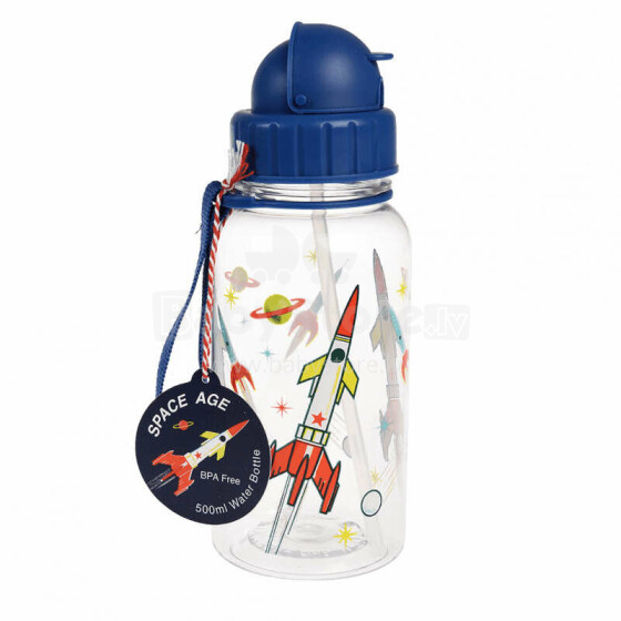 Space Age clear Kids Water Bottle, Rex London