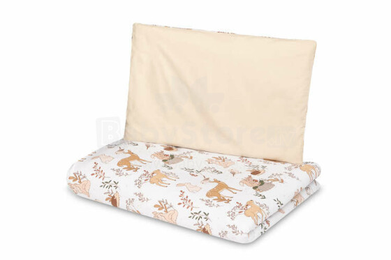TWO-ELEMENT BEDDING THE WOLF AND FRIENDS BEIGE 100X135 