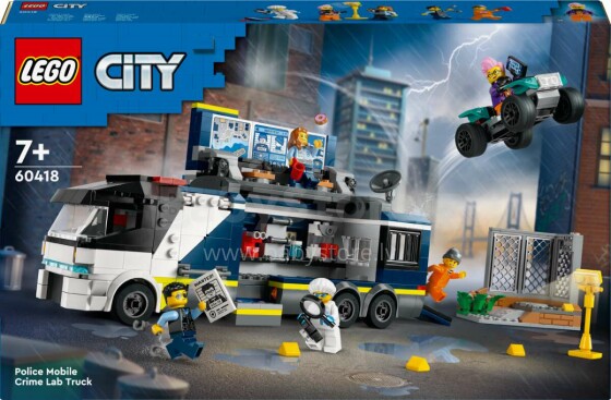 60418 LEGO® City Policijas Mobilās Kriminālās Laboratorijas Auto