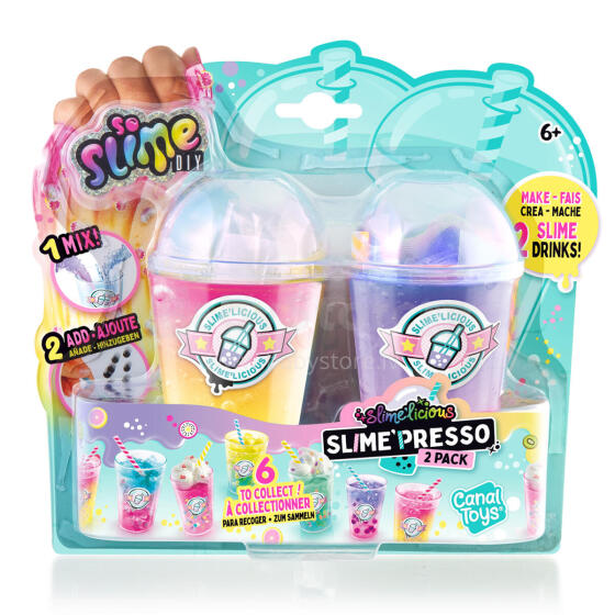 SO SLIME playset Slime drinks, 2pcs