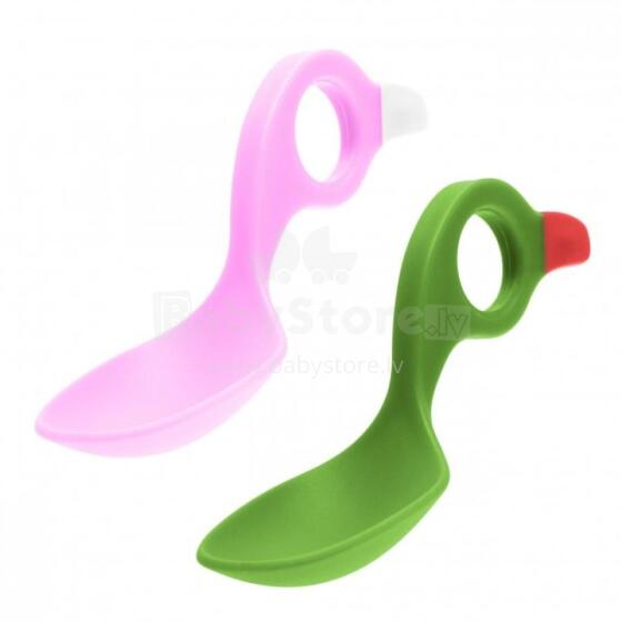 I CAN Amazon parrot/Flamingo Green/Pink lusikad 2tk.