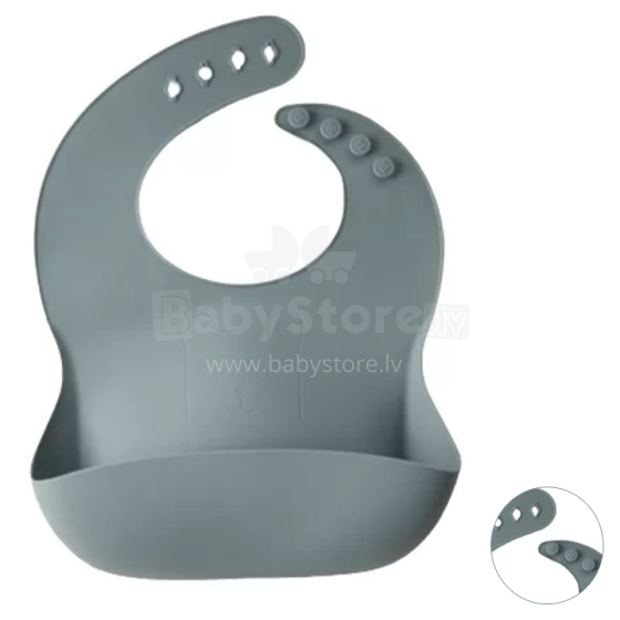 Little Eater Art.bib07 Grey Silicone bib