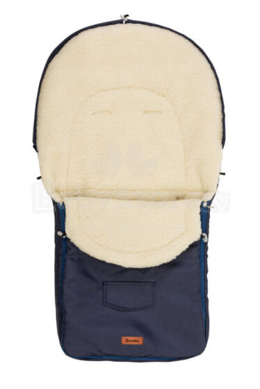 Romper Bag for Pushchair– navy blue wool (95x40) 