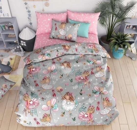 Vasilek Bedding Set  Art.183779 Kokvilnas gūltas veļas komplekts no 3 daļam 143х215/70x70cm