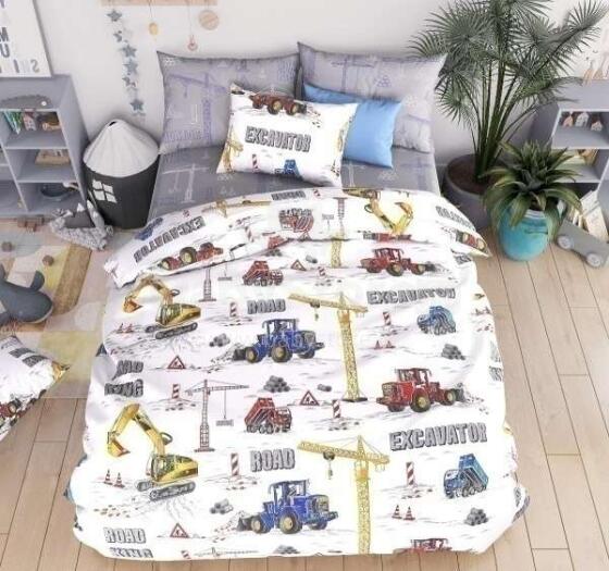 Vasilek Bedding Set  Art.183779  Хлопковое постельное белье из 3-х частей 143х215/70x70см