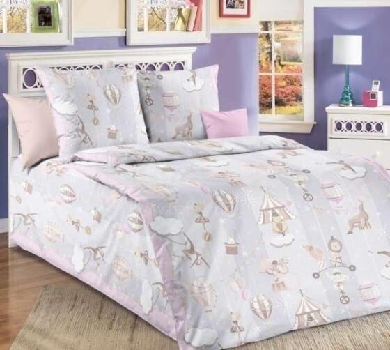 Vasilek Bedding Set  Art.183781 Kokvilnas gūltas veļas komplekts no 3 daļam 143х215/50x70cm