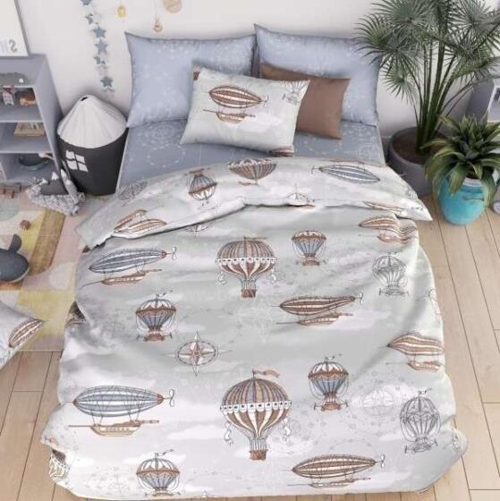 Vasilek Bedding Set  Art.183792  Хлопковое постельное белье из 3-х частей 147х112/40x60см