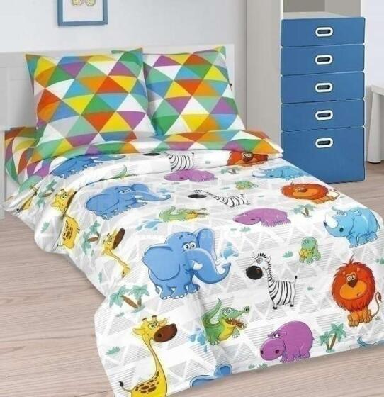 Vasilek Bedding Set  Art.183781  Хлопковое постельное белье из 3-х частей 143х215/50x70см