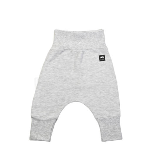 La Bebe™ NO Baby Pants Art.184105 Grey Zīdaiņu bikses ar plato jostu bez pēdiņam no kokvilnas