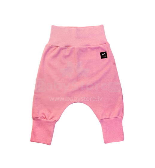 La Bebe™ NO Baby Pants Art.184106 Pink Zīdaiņu bikses ar plato jostu bez pēdiņam no kokvilnas