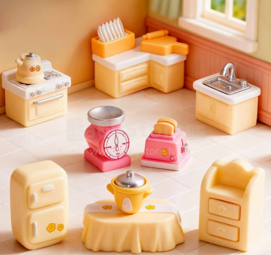 Stomble Family Toys Compatible with Sylvanian Families Art.184127  Virtuves komplekts ( Savienojams ar Sylvanian Families)