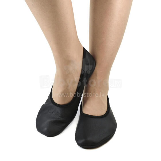 Bebe Basic Hip-Hop Gymnastics Shoes Art.SB120 Black Чешки гимнастические c кожанной подошвой