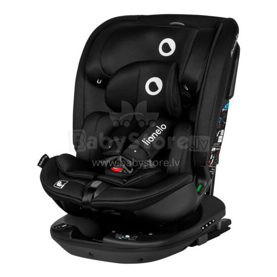 Lionelo Bastiaan RWF Isofix Art.184575 Black Carbon  automobilinė kėdutė 0-36 kg