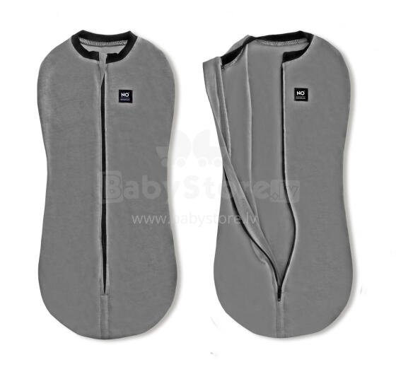 La Bebe™ NO Swaddle Up Art.184764 Dark Grey Хлопковая пелёнка для комфортного сна/спальный мешок 3,2 кг до 6,4 кг.