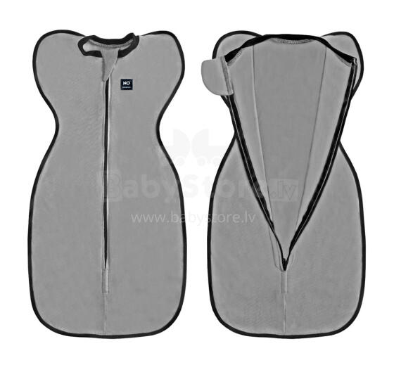 La Bebe™ NO Swaddle Up S Art.184766 Grey  Хлопковая пелёнка-спальный мешок для комфортного сна, пеленания S раз.