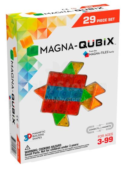 MAGNA-TILES Magnetkonstruktori komplekt Magna Qubix, 29 osa