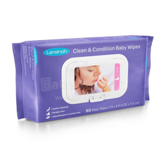 Lansinoh Clean and Condition Baby Wipes Art.184865  Влажные салфетки ,80 шт