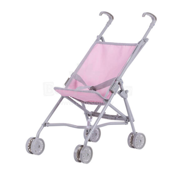 Doll Stroller Lily Art.9302 SWEET PINK and GREY Коляска для куклы