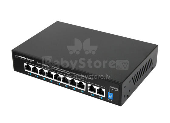 ESPERANZA 8 PoE + 2 UPLINK PORT ETHERNET SWITCH 10/100 SPOTTER