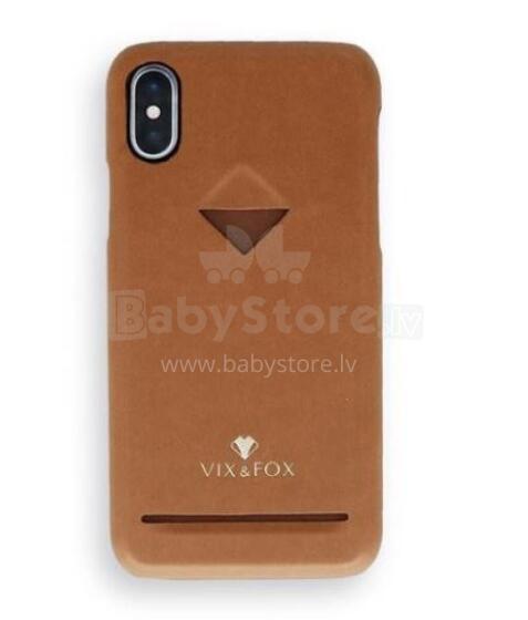 VixFox Card Slot Back Shell for Iphone XSMAX caramel brown