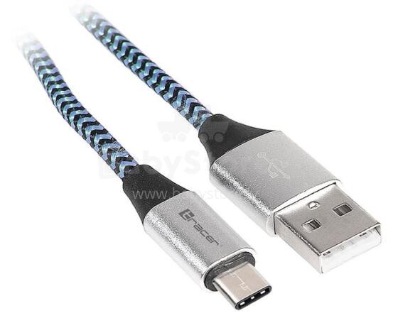 Tracer 46266 USB 2.0 Type C A Male 1m Black Blue