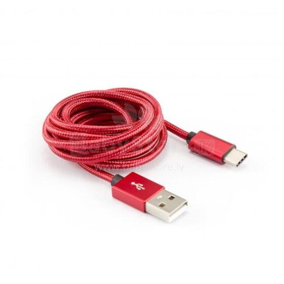 Sbox USB->Type-C M/M 1.5m CTYPE-1.5R Strawberry Red