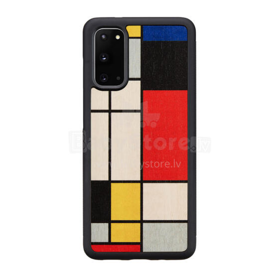 MAN&WOOD case for Galaxy S20 mondrian wood black