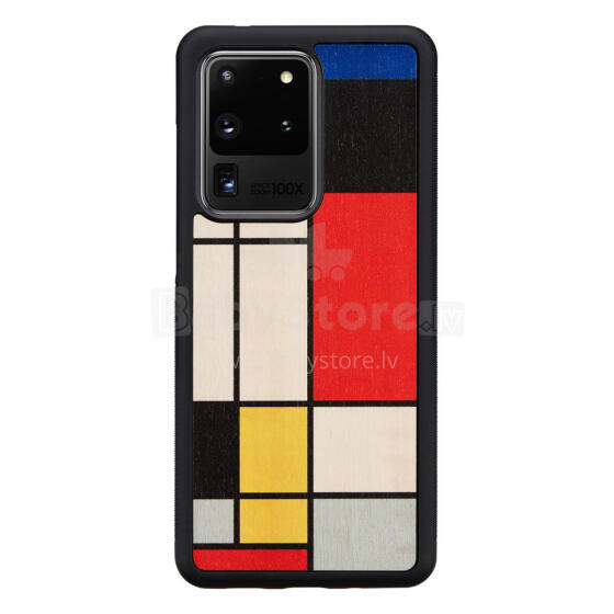 MAN&WOOD case for Galaxy S20 Ultra mondrian wood black