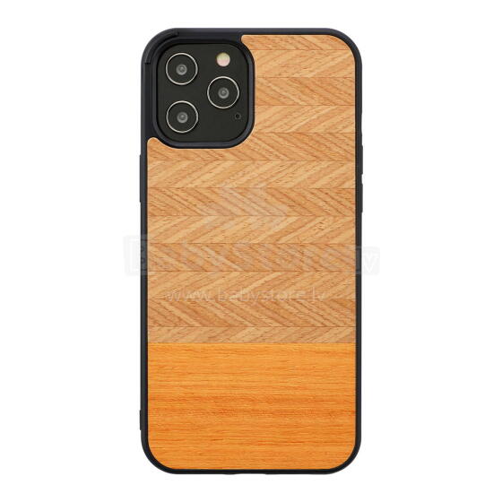 MAN&WOOD case for iPhone 12/12 Pro herringbone arancia black