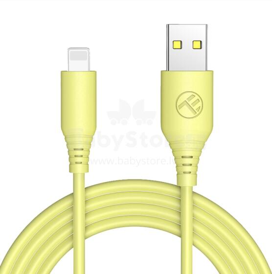 Tellur Silicone USB to Lightning Cable 3A 1m Yellow